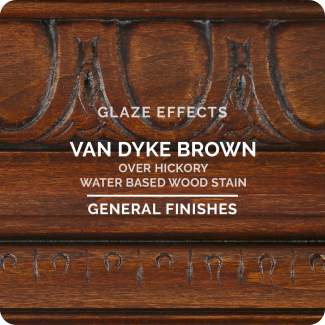 General Finishes Water Based Glaze Effects - Van Dyke Brown over Hickory Water Based Wood Stain