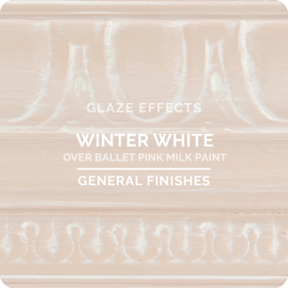 General Finishes Water Based Glaze Effects - Winter White over Ballet Pink Water Based Wood Stain