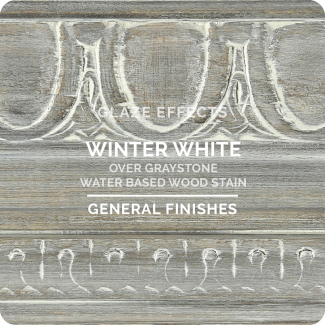 General Finishes Water Based Glaze Effects - Winter White over Graystone Water Based Wood Stain