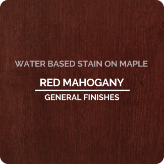 General Finishes Water Based Wood Stain - Red Mahogany (ON MAPLE)