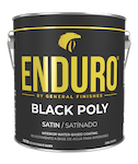 Water Based Pigmented Topcoat Enduro Black Poly Satin