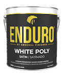 Water Based Pigmented Topcoat Enduro White Poly Satin