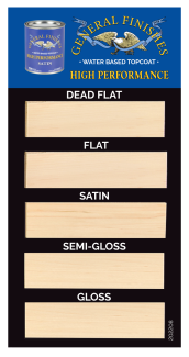 High Performance Water Based Topcoat Sheen Board