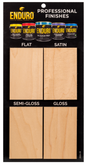 Enduro Professional Water Based Finishes POP Sheen Board