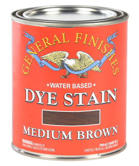General Finishes Medium Brown Water Based Dye Stain, Quart