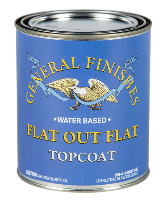 General Finishes Water Based Topcoat Flat Out Flat, Quart