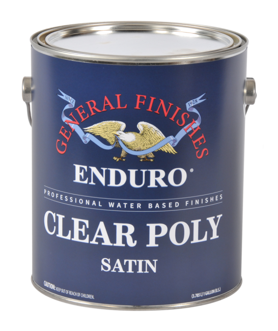 General Finishes Water Based Clear Polyurethane Topcoat: Enduro Clear Poly Satin Finish