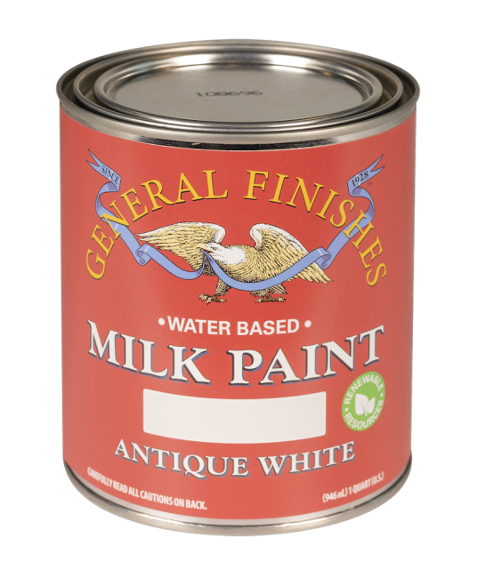 General Finishes Water Based Milk Paint, Antique White, quart, Made with Renewable Resources