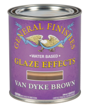 General Finishes Van Dyke Brown Water Based Glaze Effects, Quart