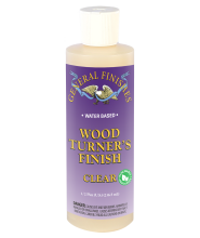 General Finishes Clear Water Based Topcoat Wood Turner's Finish, 1/2 Pint Bottle