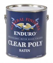General Finishes Water Based Clear Polyurethane Topcoat: Enduro Clear Poly Satin Finish