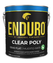 General Finishes Water Based Clear Polyurethane Topcoat: Enduro Clear Poly Dead Flat Finish
