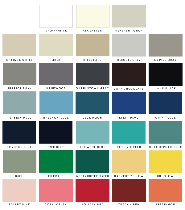 all paint colors