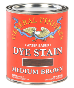 General Finishes Medium Brown Water Based Dye Stain, Quart