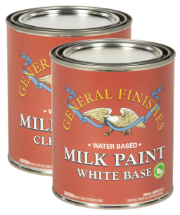 General Finishes Water Based Water Based Milk Paint Bases for Tinting, Clear and White Base