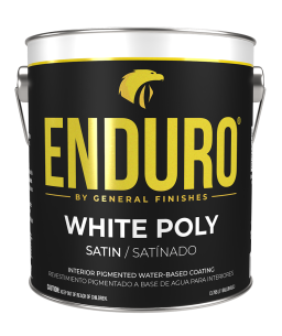 General Finishes Water Based Pigmented Topcoat Enduro White Poly, Gallon, Satin