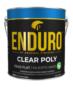 General Finishes Water Based Clear Polyurethane Topcoat: Enduro Clear Poly Dead Flat Finish